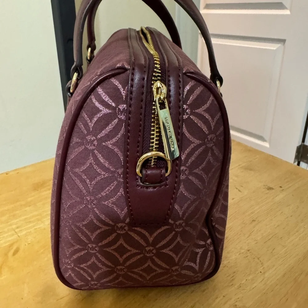 Michael Kors Merlot Patterned Satchel w/Umbrella